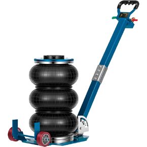 SPECSTAR 3 Ton Air Bag Jack with Wheels, 6600lbs Pneumatic Car Jack with Adjustable Long Handle, Lift Range 5.3 Inch to 15.8 Inch, 3-5S Fast Lifting, Red