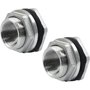 2 قطعة موصل خزان المياه الحاجز الفولاذ المقاوم للصدأ 3/4 بوصة تركيب الحاجز (الفضة) in Kuwait