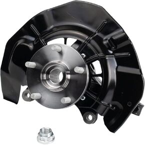 TRQ Front Steering Knuckle & Wheel Bearing Hub Assembly Kit RH Right Passenger Side Compatible with Toyota Highlander Lexus RX330 RX350 RX400h 4321108020 435020E030 477810E010 698-426 9008036193