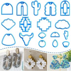 KEOKER Aztec Polymer Clay Jewelry Cutters, Cactus Polymer Clay Cutters, Western Clay Cutters for Polymer Clay Jewelry Making