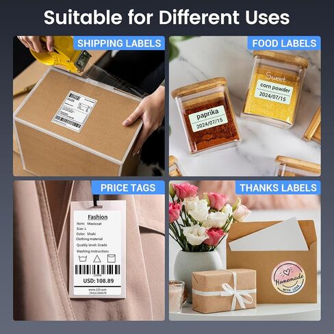 Phomemo Bluetooth Thermal Label Printer, 4x6 Thermal Shipping Label Printer for Small Business, 245-BT Bluetooth Shipping Label Printer for Shipping Packages, Compatible with iPhone, USPS, Amazon in Saudi Arabia