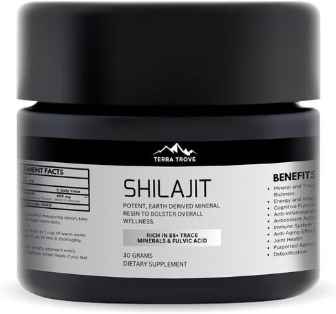Pure Himalayan Shilajit Resin | 100% Authentic, Natural, Organic and Lab Tested | Contains 85+ Trace Minerals and Fulvic Acid | 75 Servings for Energy Boost & Immune Support | 30 Grams in Saudi Arabia