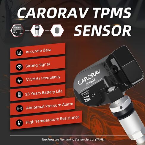 مستشعر TPMS GM، استبدال مستشعر ضغط الإطارات 4 قطع لجنرال موتورز تشيفي جي إم سي كاديلاك بويك، 315 ميجا هرتز OE يستبدل # 13586335، 13581558، 13598771، 13598772 in Kuwait