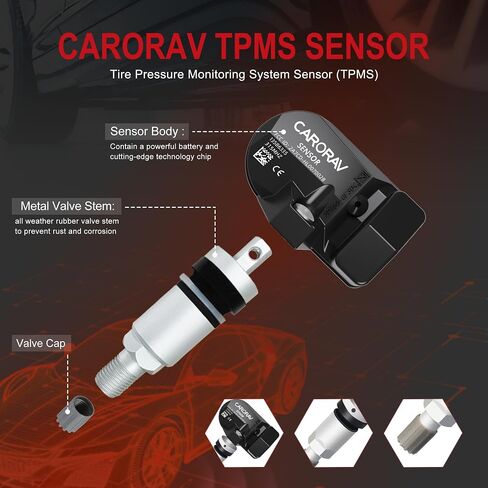 مستشعر TPMS GM، استبدال مستشعر ضغط الإطارات 4 قطع لجنرال موتورز تشيفي جي إم سي كاديلاك بويك، 315 ميجا هرتز OE يستبدل # 13586335، 13581558، 13598771، 13598772 in Kuwait