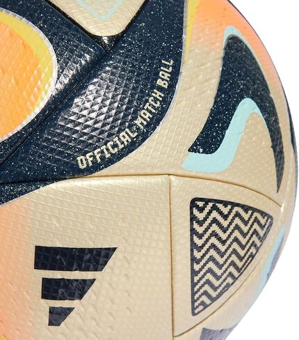 كرة المباراة النهائية الرسمية لكأس العالم للسيدات من adidas FIFA - اختيار النخبة لكرة القدم النسائية (ذهبي معدني/أزرق داكن/أكوا شفاف/برتقالي شمسي) مقاس 5 in Saudi Arabia