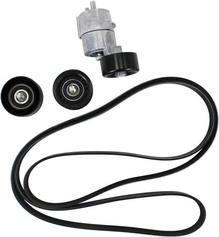 Idler Pulley and Belt Tensioner V-Ribbed Belt Kit Compatible with 2010-2016 Hyundai Kia 2.0L 2.4L Replaces 252122G760 2528125000 2528825001 2528725110 in Saudi Arabia