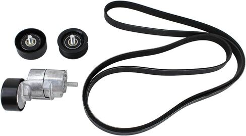 Idler Pulley and Belt Tensioner V-Ribbed Belt Kit Compatible with 2010-2016 Hyundai Kia 2.0L 2.4L Replaces 252122G760 2528125000 2528825001 2528725110 in Saudi Arabia