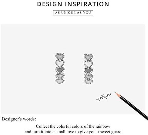 925 Sterling Silver Colorful CZ Cute Stud Hypoallergenic Earrings in Saudi Arabia