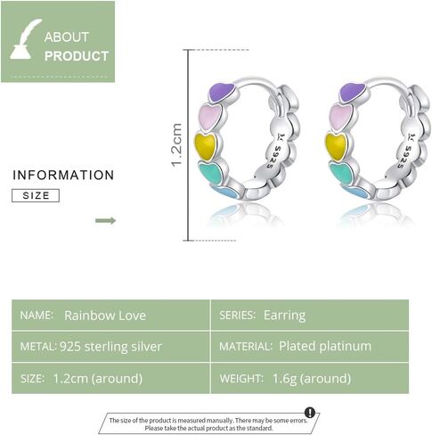 925 Sterling Silver Colorful CZ Cute Stud Hypoallergenic Earrings in Saudi Arabia
