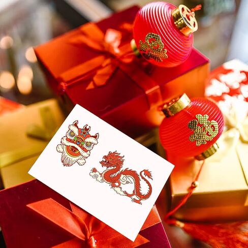 PH PandaHall Year of The Dragon Patterns Clear Stamps for Card Making, Lantern Rubber Stamps Transparent Paper Craft Stamps for DIY Scrapbooking Stamps Spring Festival Decoration Paper Photo Card in Kuwait