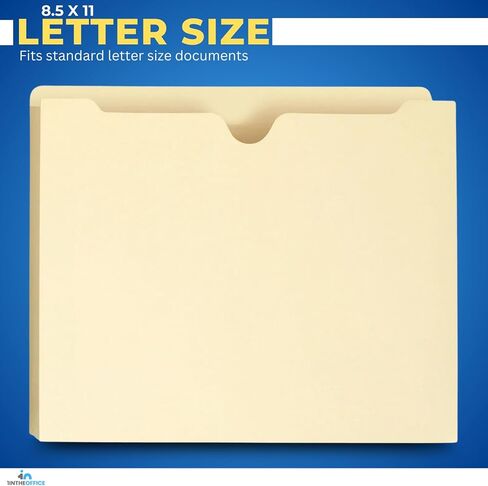 1InTheOffice Manila Expanding File Jacket, 1", Letter, 50 Pack (1 Inch) in Saudi Arabia