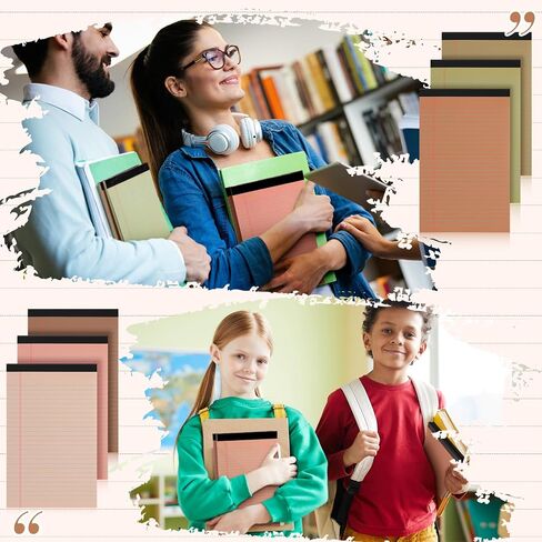 Lincia 36 Pcs 5" x 8" Legal Pad Writing Notepads Small Legal Pad Narrow Ruled 50 Sheets/pad Multiple Color Lined Note Pad for Work 80 Gsm Paper for Grocery List Shopping List(Candy Color) in Saudi Arabia