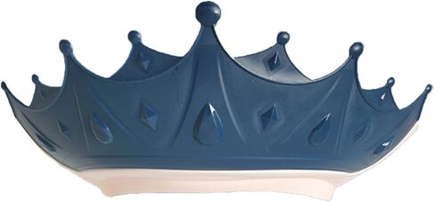 قبعة استحمام للأطفال، قبعة استحمام للأطفال، درع غسيل شعر الأطفال الصغار قابل للتعديل، قبعة شامبو لطيفة على شكل تاج من السيليكون لحماية العين والأذن (أزرق) in Kuwait