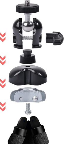 Bestshoot Phone Tripod, Flexible Tripod with Remote and Universal Phone Holder Clip, Mini Cell Phone Tripod Stand Compatible with iPhone, Samsung, Go Pro, Small Digital Camera, Webcam, (12inch) in Saudi Arabia