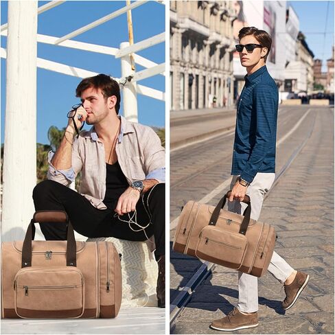 Dimayar Canvas Duffle Bag for Travel,Expandable Carry on Bag,Overnight Weekend Gym Bag Duffel Bag Mens Travel Bag Black in Saudi Arabia