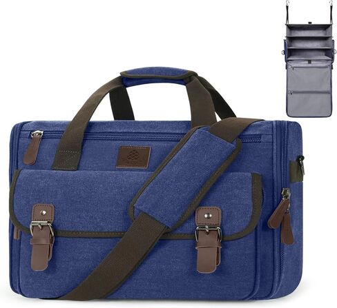 Duffle Bag for Men,2-in-1 Hanging Canvas Mens Travel Bag,Duffle Bag for Travel With 3 Shelves, Ideal as an Carry-On Bag,Weekender Bag,Overnight Bag in Saudi Arabia