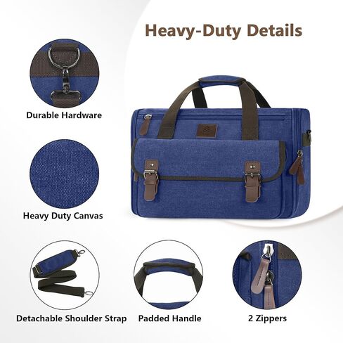 Duffle Bag for Men,2-in-1 Hanging Canvas Mens Travel Bag,Duffle Bag for Travel With 3 Shelves, Ideal as an Carry-On Bag,Weekender Bag,Overnight Bag in Saudi Arabia