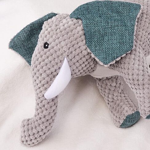 لعبة كلب كبيرة من القطيفة تصدر أصواتًا وحبل قطني، مجموعة ألعاب مضغ، لعبة محشوة على شكل فيل لطيف وجزرة تسنين، مجموعة ألعاب حبل على شكل عقدة من أجل هدية عيد ميلاد للعطلات الصغيرة والمتوسطة والكبيرة (عبوتان) in Kuwait