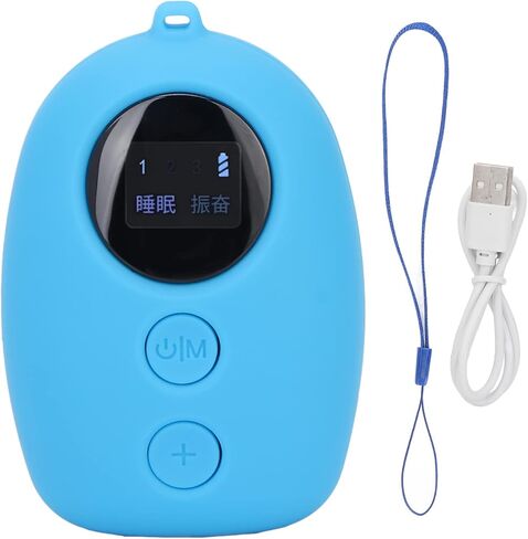 جهاز مساعد على النوم، أداة مساعدة على النوم محمولة للبالغين، جهاز مساعد على النوم بشحن USB لتحسين النوم وتخفيف الأرق والتوتر وتخفيف القلق والنوم السريع (أزرق) in Kuwait