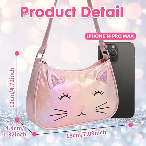 حقيبة يد كتف للأطفال من PinkSheep، محفظة لطيفة على شكل قطة للأطفال الصغار، محفظة للأطفال، محفظة للفتيات الصغيرات، محفظة للأطفال الصغار، حقيبة يد كروس للبنات، أزياء الفتيات والفتيات in Kuwait