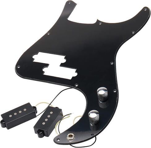Loaded PB Bass Pickguard Scratch Plate Prewired Pickup Black for PB Style in Saudi Arabia