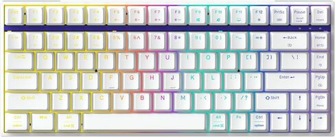 IROK ZN84 RGB TKL 80% 84 Keys Wireless BT5.0/2.4G/USB-C Hot Swappable Mechanical Keyboard Customizable Backlit Gaming Keyboard-BlackYellow/Brown Switch in Saudi Arabia