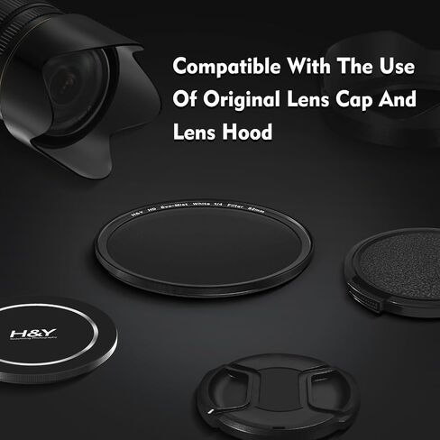 H&Y 95mm White Mist Filter Lens Filter Mist White 1/8 Diffusion Filter Camera Lens Filter Dreamy Fog Effect with Magnetic Adapter Ring, EVO Series in Saudi Arabia