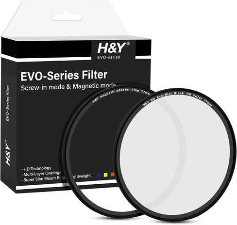 H&Y 95mm White Mist Filter Lens Filter Mist White 1/8 Diffusion Filter Camera Lens Filter Dreamy Fog Effect with Magnetic Adapter Ring, EVO Series in Saudi Arabia