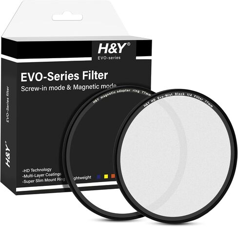 H&Y 95mm White Mist Filter Lens Filter Mist White 1/8 Diffusion Filter Camera Lens Filter Dreamy Fog Effect with Magnetic Adapter Ring, EVO Series in Saudi Arabia