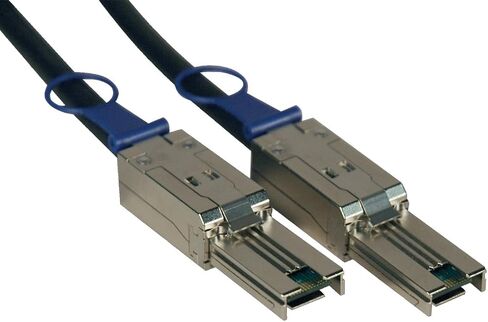 كابل SAS خارجي من Tripp Lite، 4 مسارات - mini-SAS (SFF-8088) إلى mini-SAS (SFF-8088) بطول 2 متر (6 أقدام) (S524-02M) in Kuwait