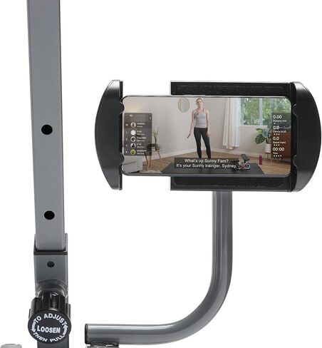 Sunny Health & Fitness Row-N-Ride PRO، جهاز لياقة بدنية كامل الجسم مع أشرطة مقاومة، إعداد سهل وقابل للطي لتمارين التجديف والغلوت والساق، اتصال تطبيق SunnyFit الاختياري in Kuwait