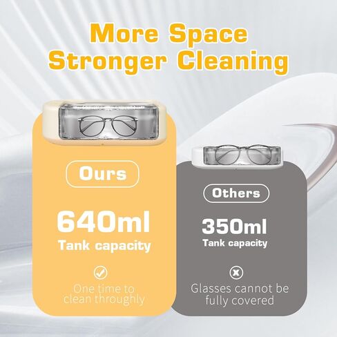 آلة تنظيف المجوهرات بالموجات فوق الصوتية، منظف صوتي احترافي محمول، وضعان للمؤقت لنظارات المجوهرات وساعة الأسنان، خزان من الفولاذ المقاوم للصدأ 304 (40 وات / 22 أونصة، 640 مل) (أخضر أفوكادو) in Kuwait