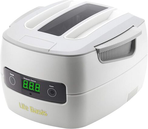 منظف ​​المجوهرات بالموجات فوق الصوتية LifeBasis 1400 مل (47 أونصة) منظف المجوهرات بالموجات فوق الصوتية مع شاشة LCD و5 إعدادات للنظارات، أدوات إصلاح فرش المكياج، أدوات تنظيف الأجزاء in Kuwait