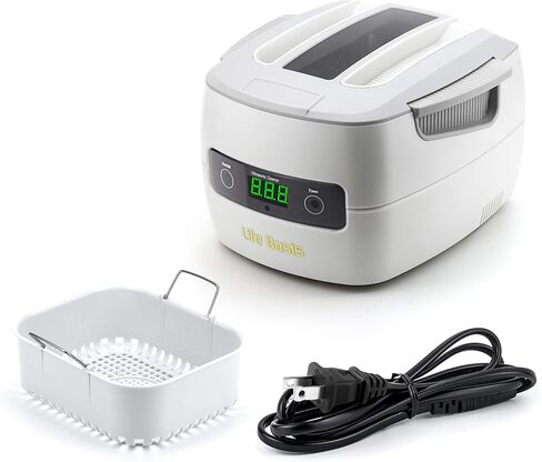 منظف ​​المجوهرات بالموجات فوق الصوتية LifeBasis 1400 مل (47 أونصة) منظف المجوهرات بالموجات فوق الصوتية مع شاشة LCD و5 إعدادات للنظارات، أدوات إصلاح فرش المكياج، أدوات تنظيف الأجزاء in Kuwait