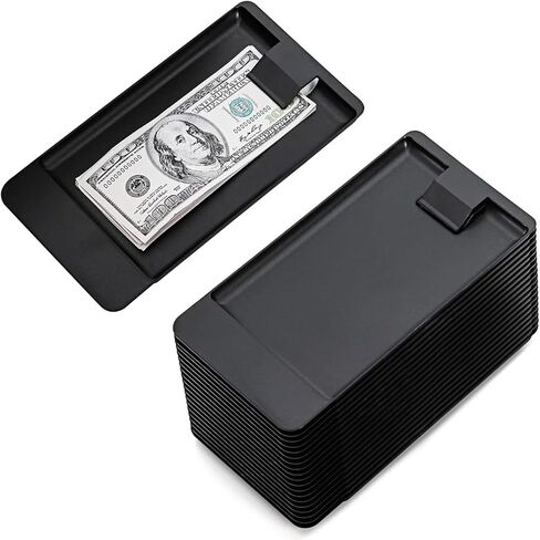 25 Pcs Black Check Holders Plastic Tip Trays Check Presenters Restaurant Check Presenters,Check Tip Trays Waitress,for Bars,Hotels, Dining,Catering Business in Saudi Arabia