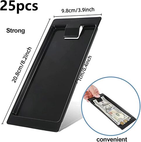 25 Pcs Black Check Holders Plastic Tip Trays Check Presenters Restaurant Check Presenters,Check Tip Trays Waitress,for Bars,Hotels, Dining,Catering Business in Saudi Arabia