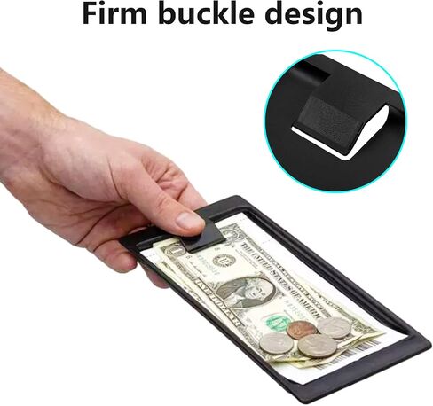 25 Pcs Black Check Holders Plastic Tip Trays Check Presenters Restaurant Check Presenters,Check Tip Trays Waitress,for Bars,Hotels, Dining,Catering Business in Saudi Arabia