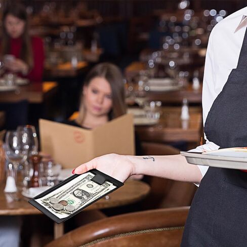 25 Pcs Black Check Holders Plastic Tip Trays Check Presenters Restaurant Check Presenters,Check Tip Trays Waitress,for Bars,Hotels, Dining,Catering Business in Saudi Arabia