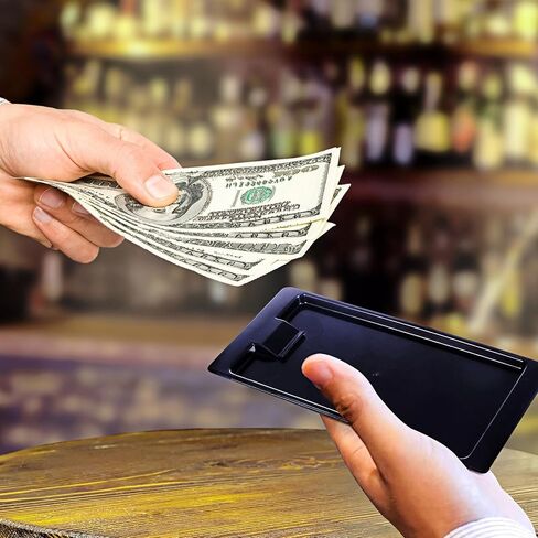 25 Pcs Black Check Holders Plastic Tip Trays Check Presenters Restaurant Check Presenters,Check Tip Trays Waitress,for Bars,Hotels, Dining,Catering Business in Saudi Arabia