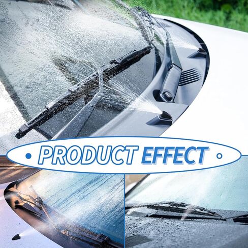 2PCS Windshield Washer Nozzle - Single Hole Fan-Shaped, Adjustable Nozzle for Front Windshield, Universal Fit for Cars & Trucks, Black Wiper Sprayer Accessories in Kuwait