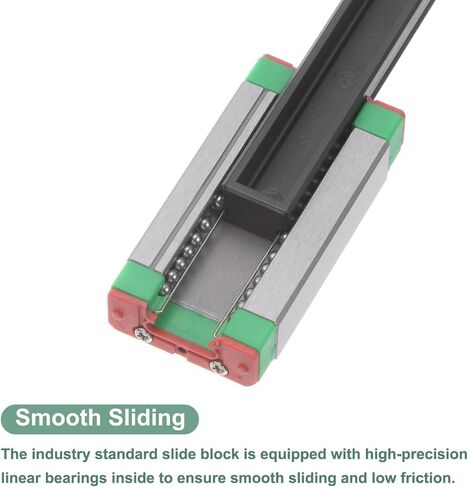 uxcell MGN9H Bearing Steel Carriage Block for 9mm Linear Motion Slide Rail Guide, 2PCS Chrome in Saudi Arabia