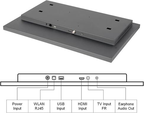 elecsung 32 بوصة تلفزيون ذكي بمرآة للحمام، لوحة لمس كاملة الشاشة 1080P IP66 مقاومة للماء نظام أندرويد 11.0 مع واي فاي وبلوتوث، M32-TS، موديل 2023 in Kuwait