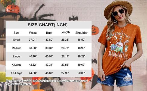 Midnight Margaritas Shirt Women Halloween Witches Shirt Novelty Graphic Witchy Party Tees Practical Magic Shirt in Kuwait