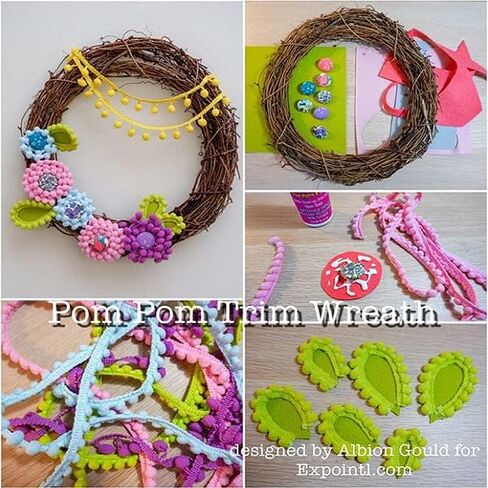 Trims by the Yard 3/8" Pom Fringe Turquoise | (10 Yard Cut) Trim in Saudi Arabia