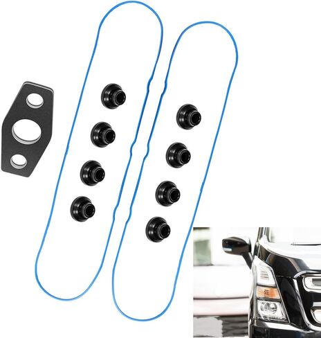 97-16 جي إم سي مجموعة حشية غطاء صمام المحرك مع الحلقات المتوافقة مع شيفروليه تشيفي سيلفرادو سوبربان تاهو تريل بليزر جي إم سي سييرا يوكون إنفوي كاديلاك 1999-2020 لـ 4.8 لتر 5.3 لتر 6.0 لتر #12637683 in Kuwait