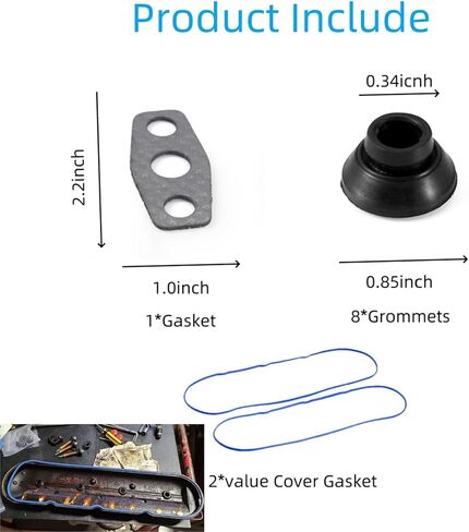 97-16 جي إم سي مجموعة حشية غطاء صمام المحرك مع الحلقات المتوافقة مع شيفروليه تشيفي سيلفرادو سوبربان تاهو تريل بليزر جي إم سي سييرا يوكون إنفوي كاديلاك 1999-2020 لـ 4.8 لتر 5.3 لتر 6.0 لتر #12637683 in Kuwait