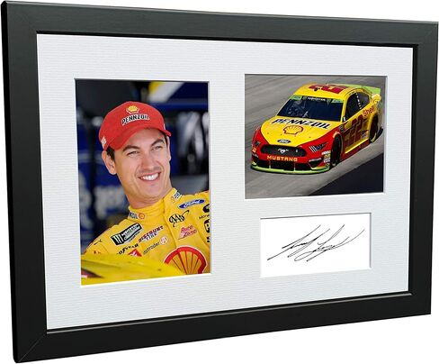 حقائب وخزائن مقاس 12x8 A4 جوي لوجانو ناسكار رقم 22 فورد موستانج GT Team Penske موقعة صورة فوتوغرافية إطار الصورة ملصق هدية in Saudi Arabia