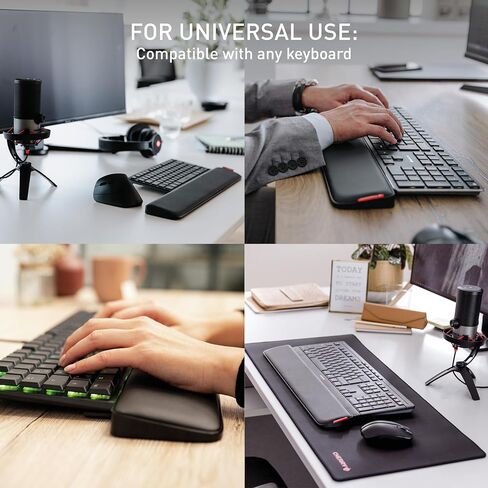 Cherry PALMREST Ergo, Ergonomic Palm Rest, Compatible with Any Keyboard, extendable feet, 3 Different tilt Angles, Extra Wide, Black in Saudi Arabia