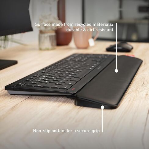 Cherry PALMREST Ergo, Ergonomic Palm Rest, Compatible with Any Keyboard, extendable feet, 3 Different tilt Angles, Extra Wide, Black in Saudi Arabia
