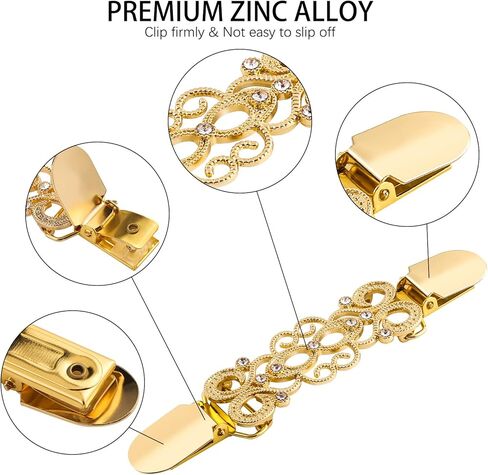 Ruisita 4 قطع سترة ريترو كليب العتيقة الزهور نمط سترة شال كليب خمر قميص اللباس بروش كليب للنساء الفتيات - أنماط متنوعة in Kuwait